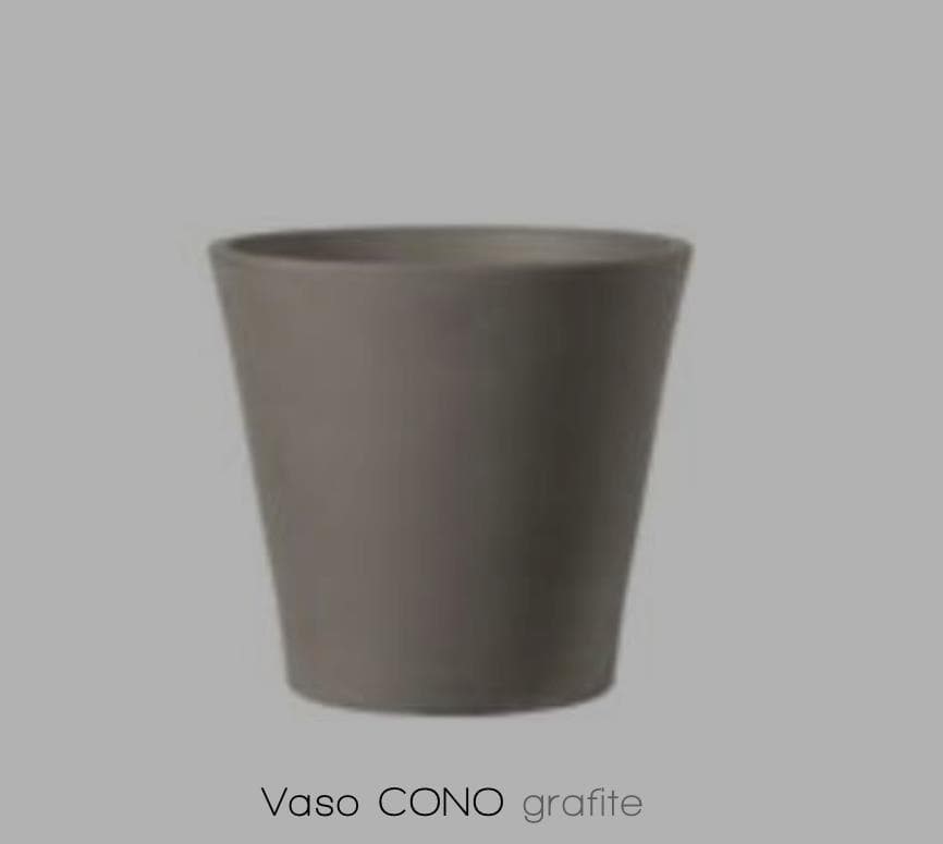 Foto 1 Maceta vaso cono grafite 21 cm