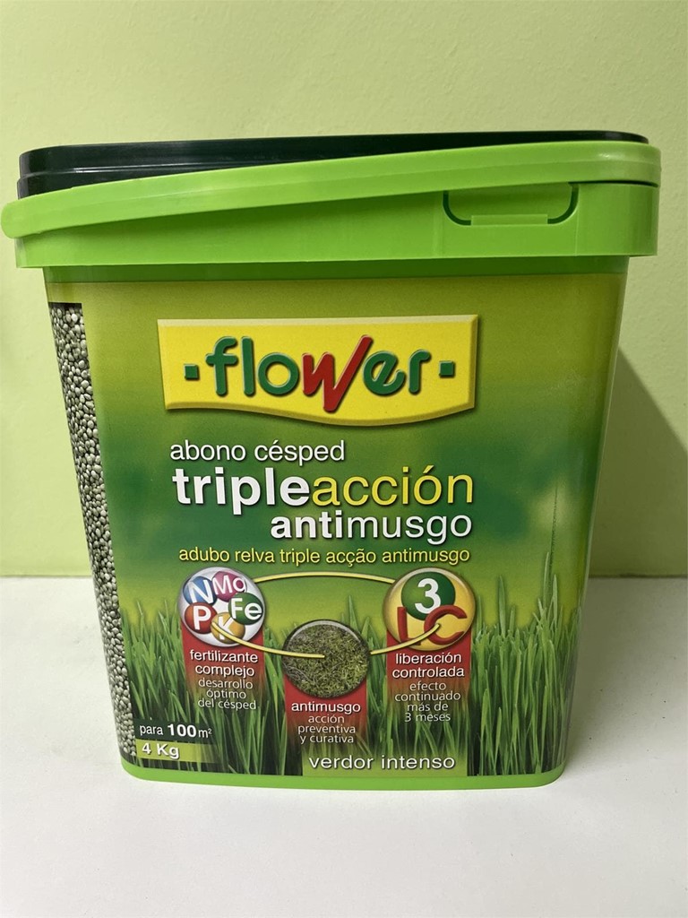 Foto 1 ABONO CESPED TRIPLE ACCION FLOWER 4 KG