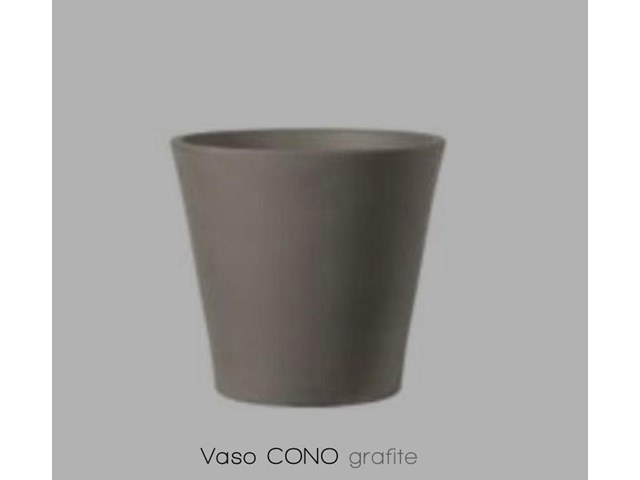 Maceta vaso cono grafite 16 cm
